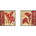 Set of 2 Square Porcelain Plates