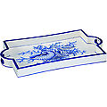 Ottoman Tray Blue Villa Wood