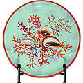 Porcelain Charger W/ Stand, Seashell