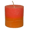 Pink/Orange Duo 3" x 3" Round Pillar Candle