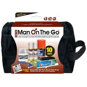 Men's 10 pc.Deluxe Brown Leatherette Travel Bag