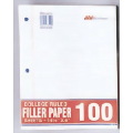 Filler Paper,  100 Count, College Ruled