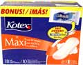 18 count Kotex Maxi Pads