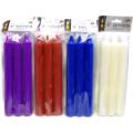 8" Dinner Candle 3 Pack Assorted Colors