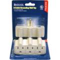 Luxtronic 3 Outlet Grounding Wall Tap Blister Pack