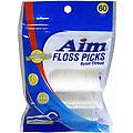 Aim Floss Picks Nylon Thread 60 Count