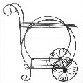 Wire Planter Cart