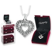 Antiquity Crystal Heart Pendant-Lead Safe w/Dispay