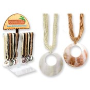 Cabana Coast HandCut Genuine Shell Glass Necklace