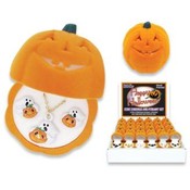 Lead Safe - Pumpkin Box - Necklace &amp; Earring Set