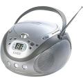 Coby CD Boombox with AM/FM Tuner Silver