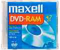 Maxell 4.7GB Rewritable DVD-RAM Discs for Video