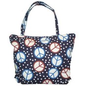 Large Polka-Dot Peace Tote