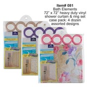 Shower Curtain With Hook Set