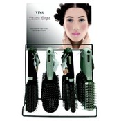 Classic Hairbrushes With Ribbed Rubber Grip