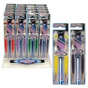 Twin Pack Clear Handle Toothbrush In Counter