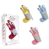 6 Piece Stainless Steel Knife Block