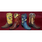 Cowboy Boot Figurine, 4 Asst.