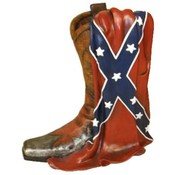 Boots with Rebel Flag Figurine