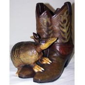 Armadillo N Boots Figurine