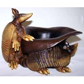 Armadillo N Hat Figurine