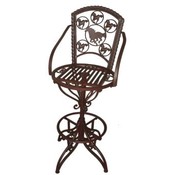Metal Bar Stool With Horse