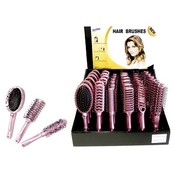 Hair Brush Assortment on Counter Display