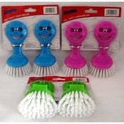 5" - 2 Pack Smily Face Dish Brush