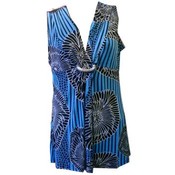 Fashion Printed Poly Spandex Tops