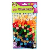 200 Pack of Pom-Poms with Eyelet
