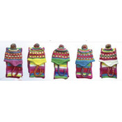 Childrens Rainbow Knit Hat + Scarf Set