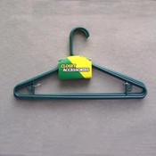 5 Pack Green Plastic Hangers
