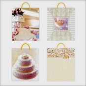 Medium Cake Design Gift Bag-4 Assorted