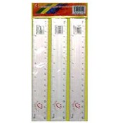 3 Piece Metal Ruler-Silver