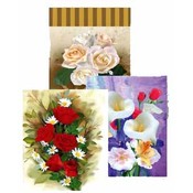 XL Floral Gift Bags-3Assorted Styles Roses Flowers