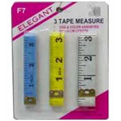 3 Pack of 3 Foot Tape Measures