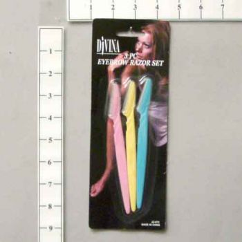 3Pc Eyebrow Razor Set