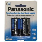 2 Pack C Size Panasonic  Batteries
