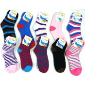 Ladies Fuzzy Ankle Socks