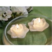 Country Vanilla Floating Rose Candle