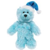 7" Blue Holiday Plush Bear