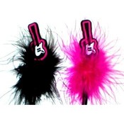 Novelty Guitar Pen With Feathers