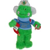 6.5" Sitting Christmas Plush Musical Frog.