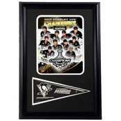 2009 Penguins Champions 12x18 w/mini pennant