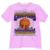 Los Angeles "Fifteen Time Champions" Pink T-Shirt