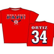 Red "Whos Your Papi?" T-Shirt