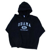 Barack Obama "Distressed" Hooded Sweatshirt Black