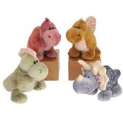 11" 4 Assorted Plush Dinosaurs