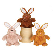 7.5" 3 Asst. Color Chubby Rabbits