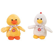 6" 2 Assorted Easter Duck and Chick with Sound